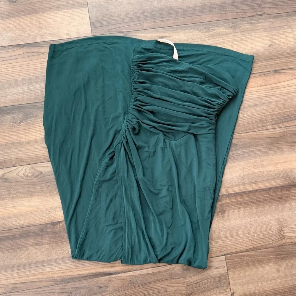 NWT Lulus Foxy Emerald Green Strapless Maxi Dress